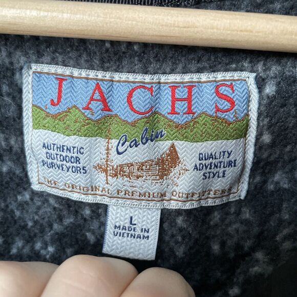 Jachs Cabin Women's‎ Brushed Fleece Pullover Sweater Black Fair Isle Size Large - Picture 2 of 8